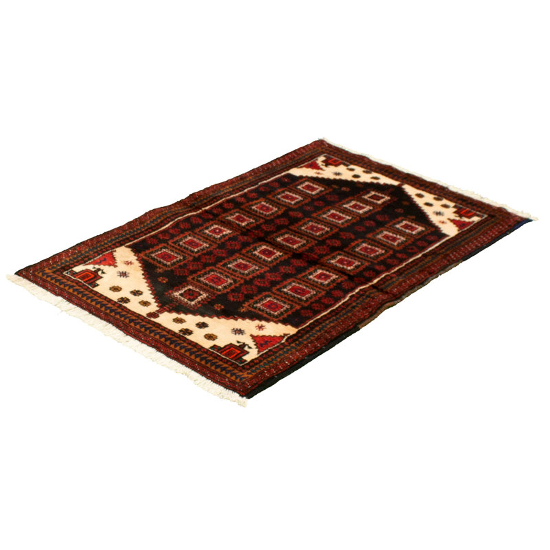 Tapis décoratif en laine de conception unique noué à la main New Age 3 pi 5 po x 5 pi 5 po Bethune