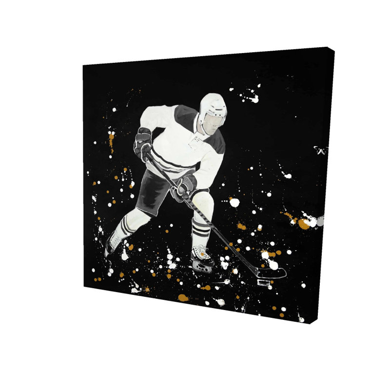 Joueur de hockey en action - Art sur toile pour la chambre à coucher