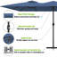Finian 163"x103" Rectangular Market Patio Umbrella with Crank Wind Resistant Frame-2020557760