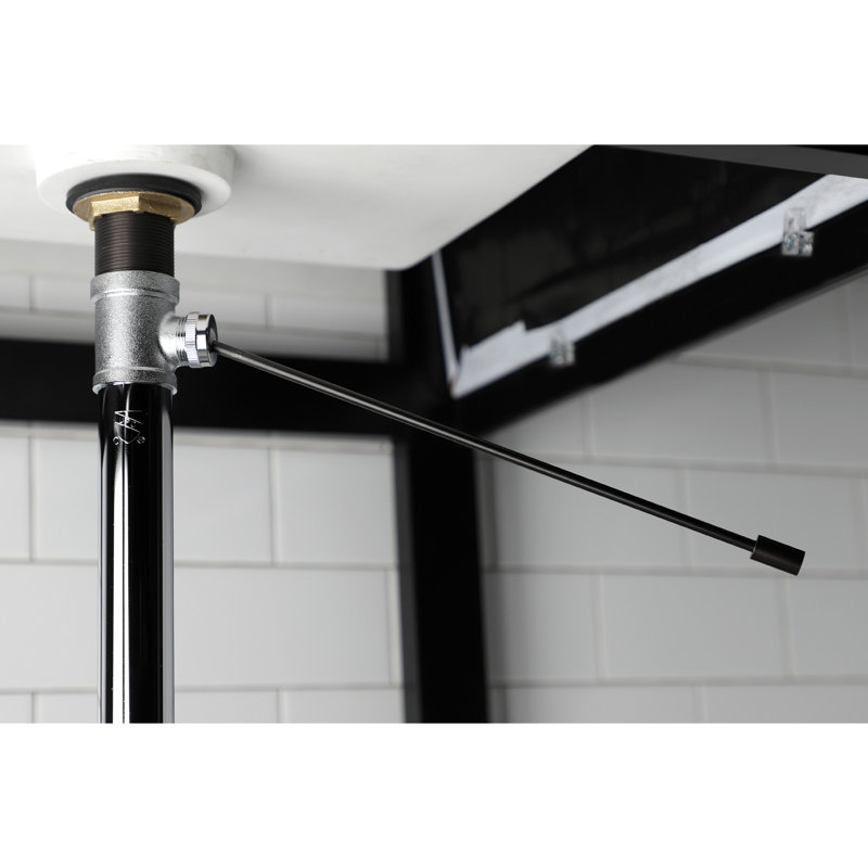 Drain escamotable pour lavabo de salle de bain Kingston, sans trop-plein, calibre 22 Kingston, Noir mat