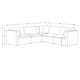 Greylan 114" 5 - Piece Modular Corner Sectional
