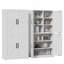 Armoire de rangement en acier avec tablettes réglables pour la cuisine, la salle de bain et le salon