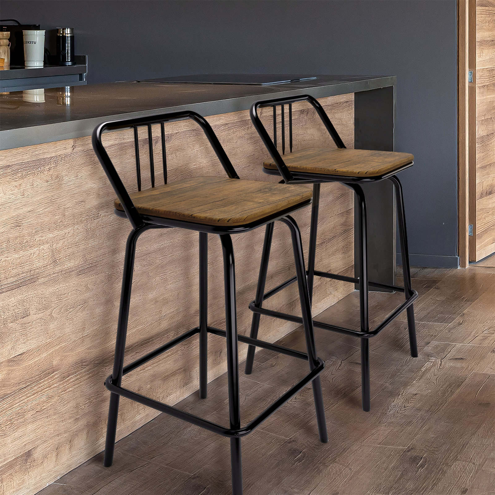 Industrial style bar cheap stools