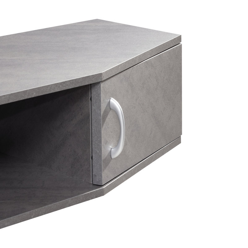 Rether Unfinished Floating TV Stand for TVs up to 60", Stone Gray