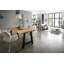 Chantey Acacia Solid Wood Top Metal Base Dining Table-16274544