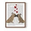 «French Kiss and Hearts», reproduction encadrée - bois massif-509848323-509848332