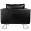 Fauteuil cubique avec pieds en cuir chromé-1794262032