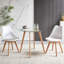 Placerville Round Glass Top Solid Wood Base Dining Table