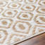 Carowyn géométrique tissé à plat à la main et recyclé P.E.T. Tapis brun clair / blanc-277025134