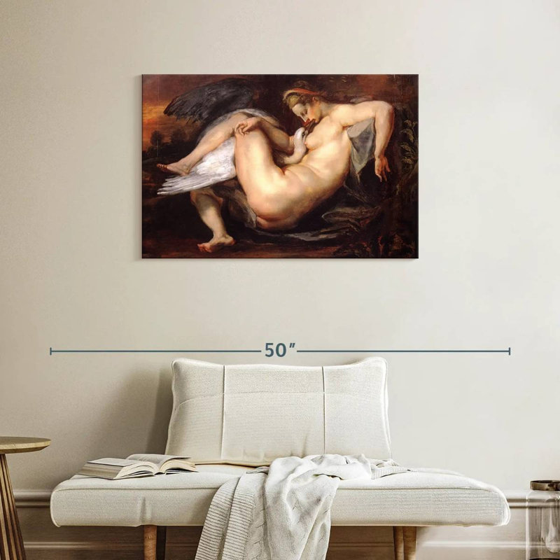 Léda et le cygne - 1601, H 24 po x l 36 po