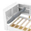 Lit plateforme simple blanc avec rangement pour tête de lit, 2 tiroirs et tablettes pour chambre à coucher