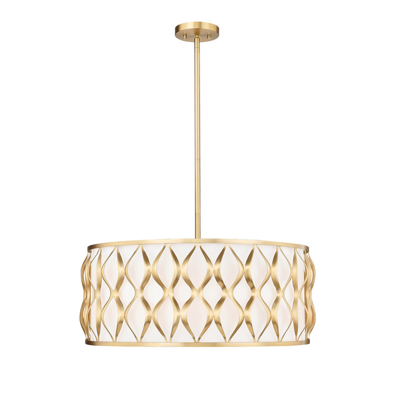 Luminaire suspendu moderne 8 lumières Reggi, Or moderne