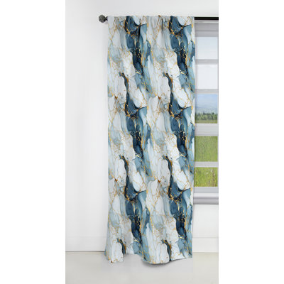 Gold Timeless Marble Classic Delights - Abstract Marble Marble Blackout Curtain - 1 Panels