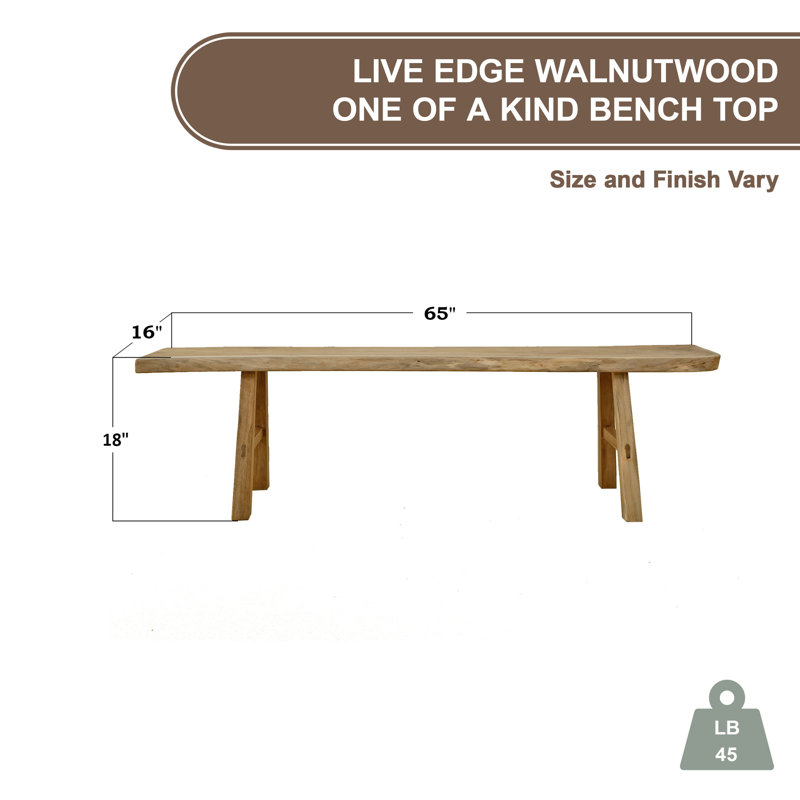 Banc en bois massif