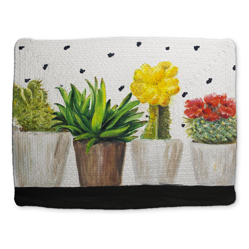 Napperon Floral Décor de plantes grasses cactus