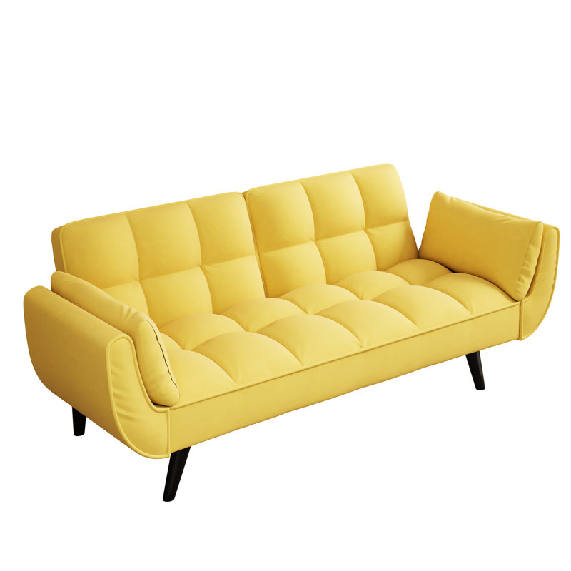 2 Yellow , 57 Inch Width, Blend, Sponge Filled, Adjustable , Magnificent Bed, Easy To Transform, Distributed Stitching, 62.6 In Package Depth
