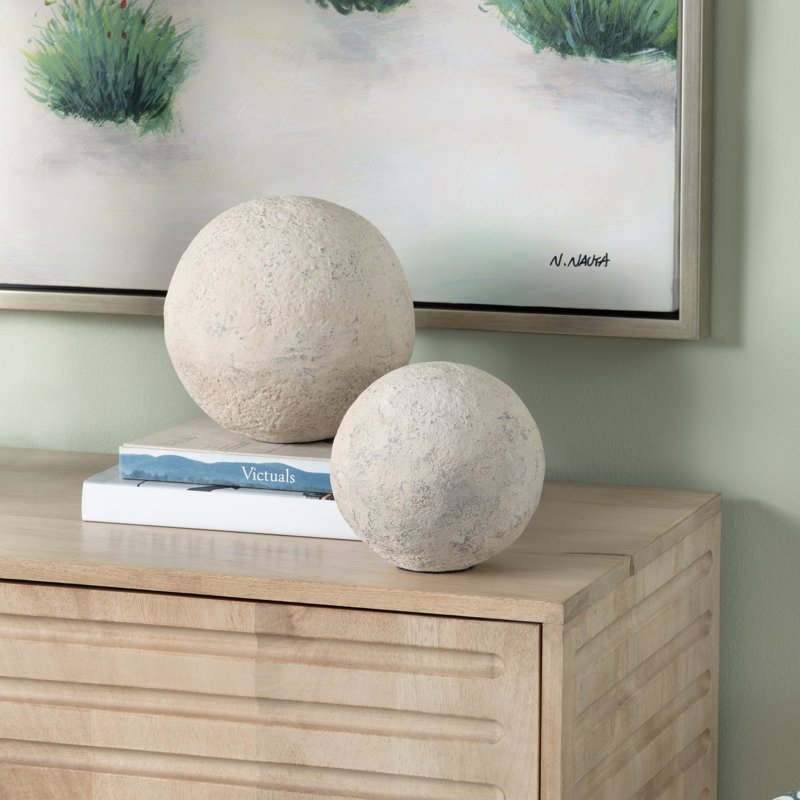 Crew 3-Piece Modern Neutral Sculptural Spheres