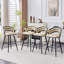 Ensemble de 2 tabourets de bar en velours beige avec pieds en fer noir, tabourets de comptoir modernes pour îlot de cuisine-675989495