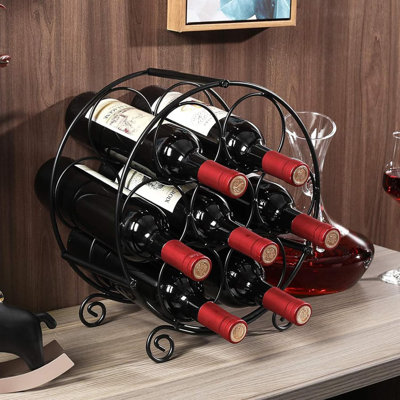 Zamir Tabletop Wine Bottle Rack Black