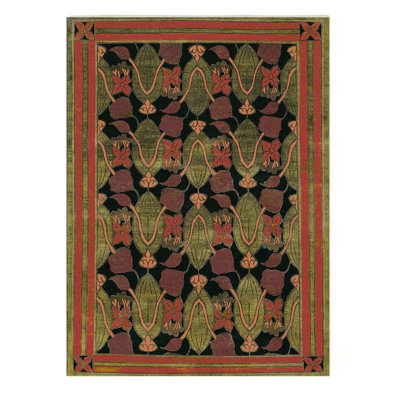 Crafters & Weavers Arts and Crafts Collection Area Rug Ultra Soft Washable Rug, Non Slip, Indoor, Stain Resistant Rugs for Living Room Bedroom Vintage Home Decor (3' x 5')