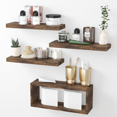 Cristle 4 Piece Wood Accent Shelf