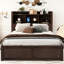 de lit double de couleur double avec 2 tiroirs, lit gigogne simple et lit gigogne escamotable pratique, tablettes en bois massif