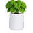 Kute Nest Indoor/Outdoor Contract Grade Small Conico Fiberstone Planter H13" x D12.6" (Santorini White) - Pot Opening 10"-114407579-114407576