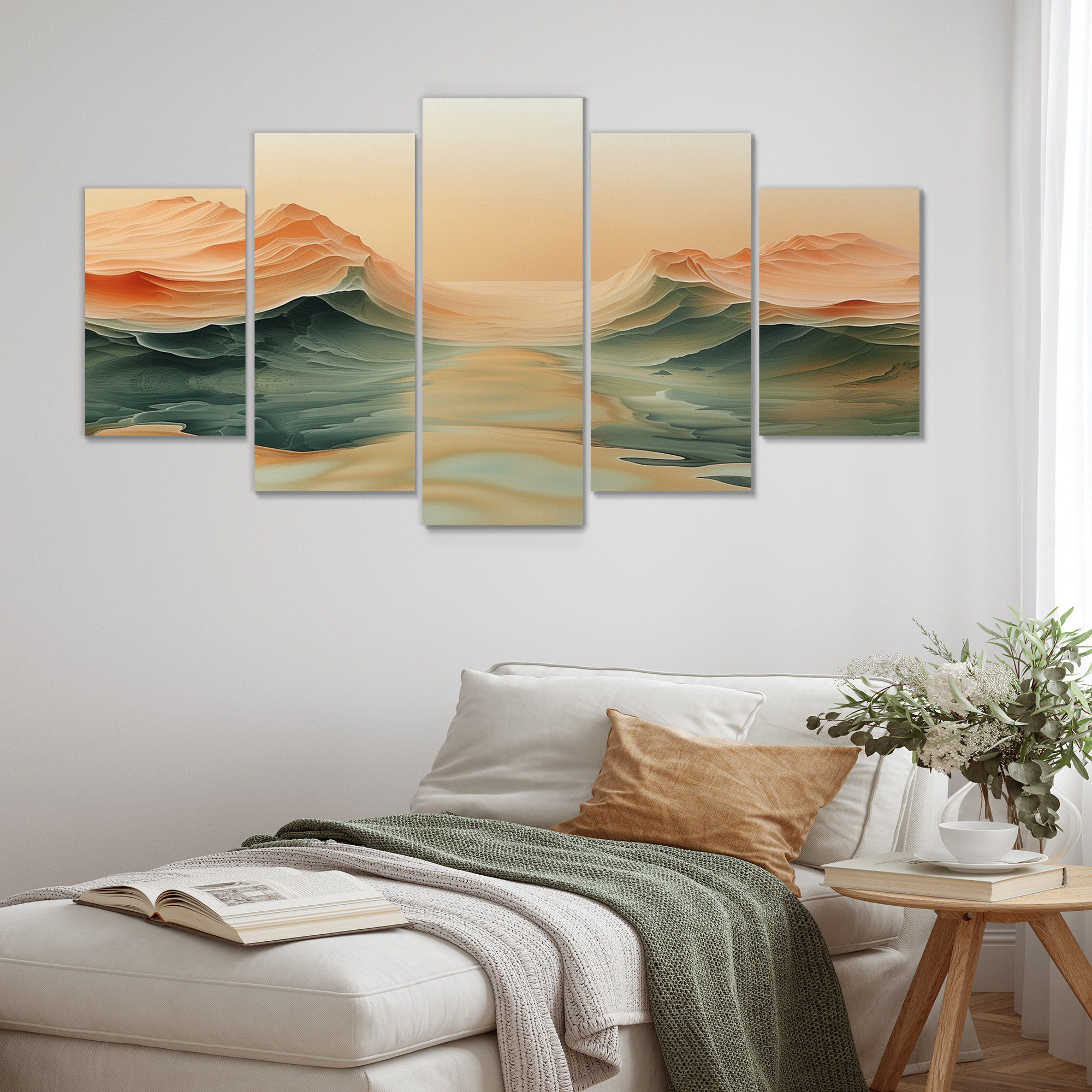 Millwood Pines Green Beige Magical Sunset Dunes I - Desert Wall Art ...