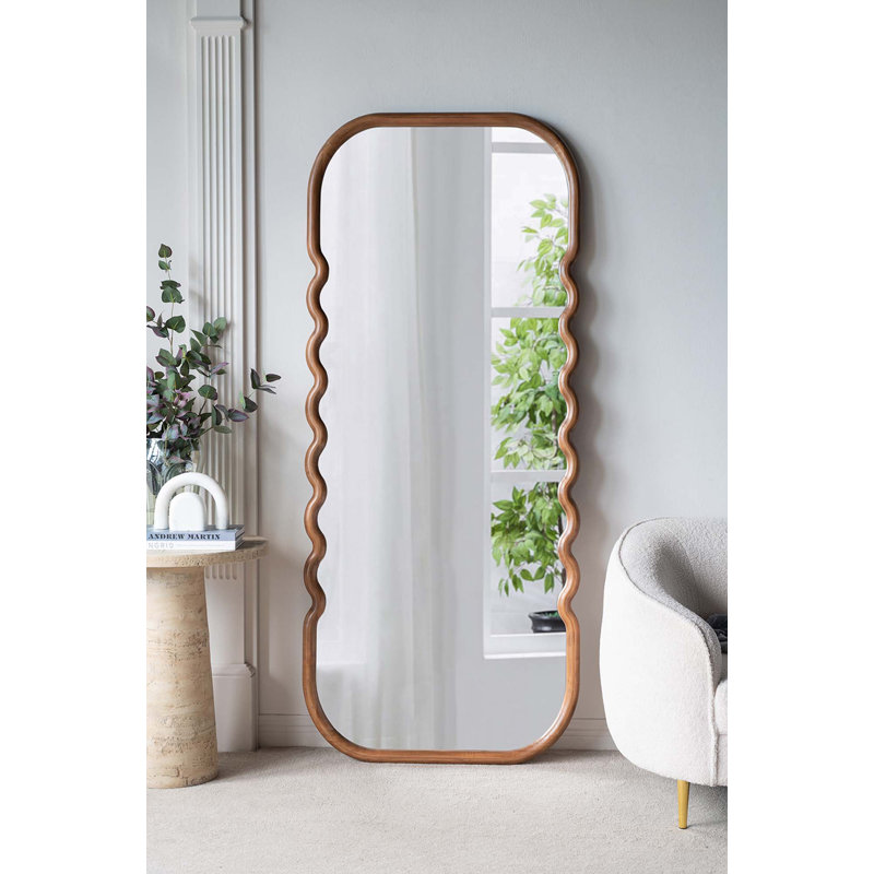 Miroir surdimensionné en bois 31,4 x 1,4 x 74 po