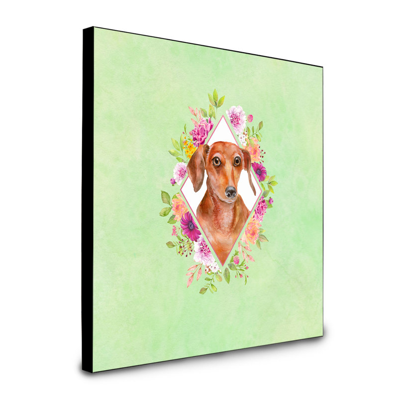 Panneau mural Dollman Flowers, Vert, Teckel