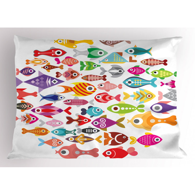 Taie décorative de pêche xo, Simple
