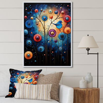 Symphonie animée bleue - Art mural