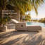 Chaise longue d'extérieur en aluminium Alyeska avec pompe à air, dossier inclinable réglable et coussins Sunbrella-1421995886