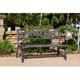Hendry Running Whitetails Cast Iron Park Bench