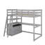 Lit mezzanine simple avec bureau et tablettes-290900513