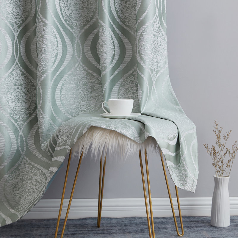 Guildford Curtain Pair, Seafoam Green, 52" W x 72" L