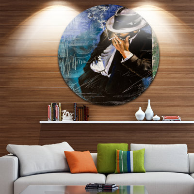 Man With Cigarette - Unframed Print on Metal