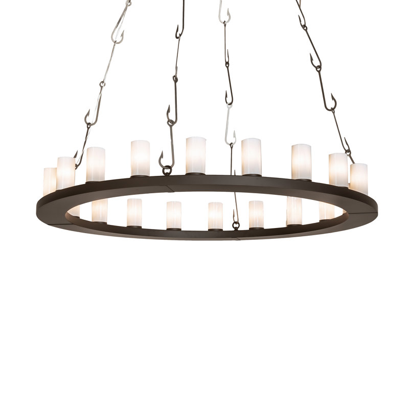 Rustic Lodge 20 - Light LED Chandelier