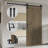 British Brace Knotty Barn Door with Sliding Door Hardware Kit/Double -Sided Door Handle/Solid Wood/Double Surfaces/Simple Assembly is Required-89473589-80871097