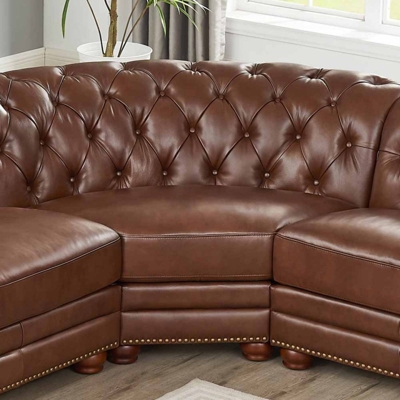 Canapé modulaire moderne en cuir Aliso