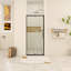 32 po X P 72 po Porte de douche à cadre pivotant H au fini noir mat-120047411