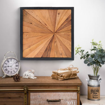 Teak Wood Wall Décor Sunrise