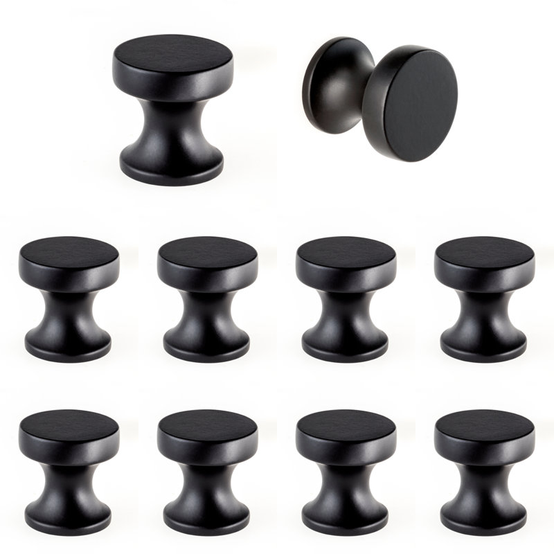  High Desert 1" Matte Black Round Cabinet Knob Multipack, Matte Black