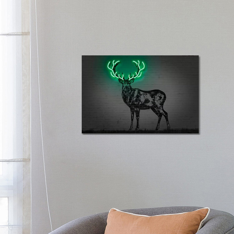 Deer - Wrapped Canvas Print, 45.72cm H x 66.04cm W x 1.91cm D