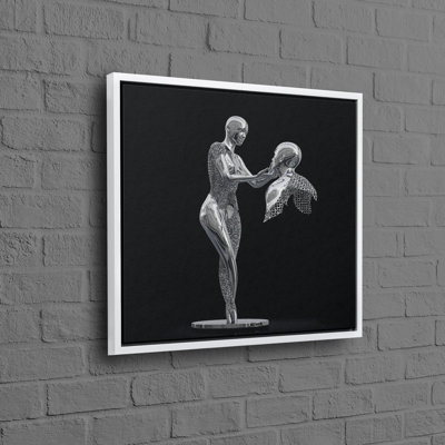Art mural tendu sur toile de coton évoquant un style abstrait moderne pour une décoration intérieure contemporaine