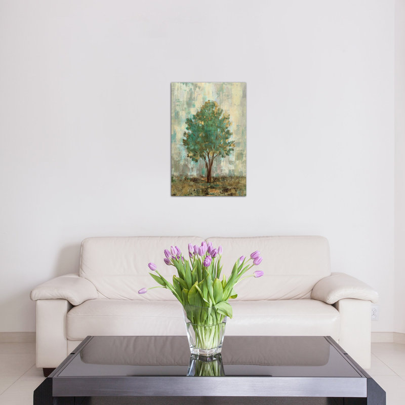 Verdi Trees II, reproduction d'art sur toile tendue, H 12 po x l 8 po x P 0,75 po