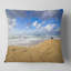Sea Beach on Cloudy Winter Day - Oreiller imprimé Sea & Shore-29342231