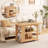 27.5"-36.2"Drop Leaf Expandable Rolling Coffee Table with Double Storage Shelves, Foldable Side Dining Cart for Small Space Living Room-1628801951