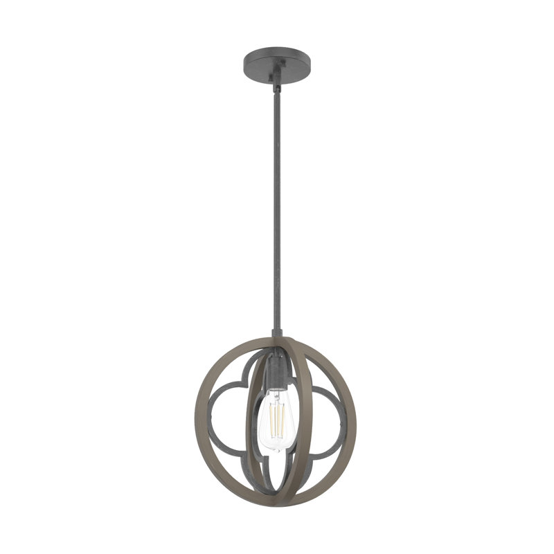 Gablecrest French Oak 12" Globe Pendant Light