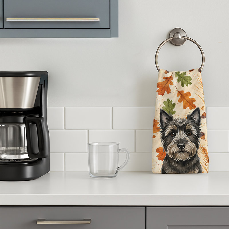 Torchon noir Cairn Terrier Heirloom, Terrier Cairn noir